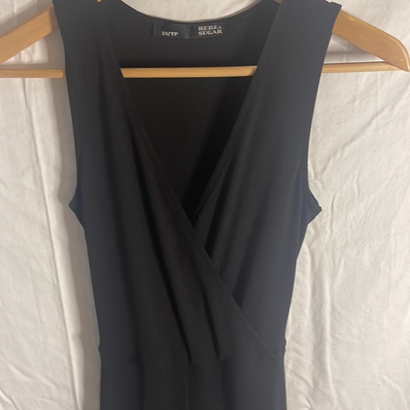 Black nylon small one piece romper - Picture 2 of 4